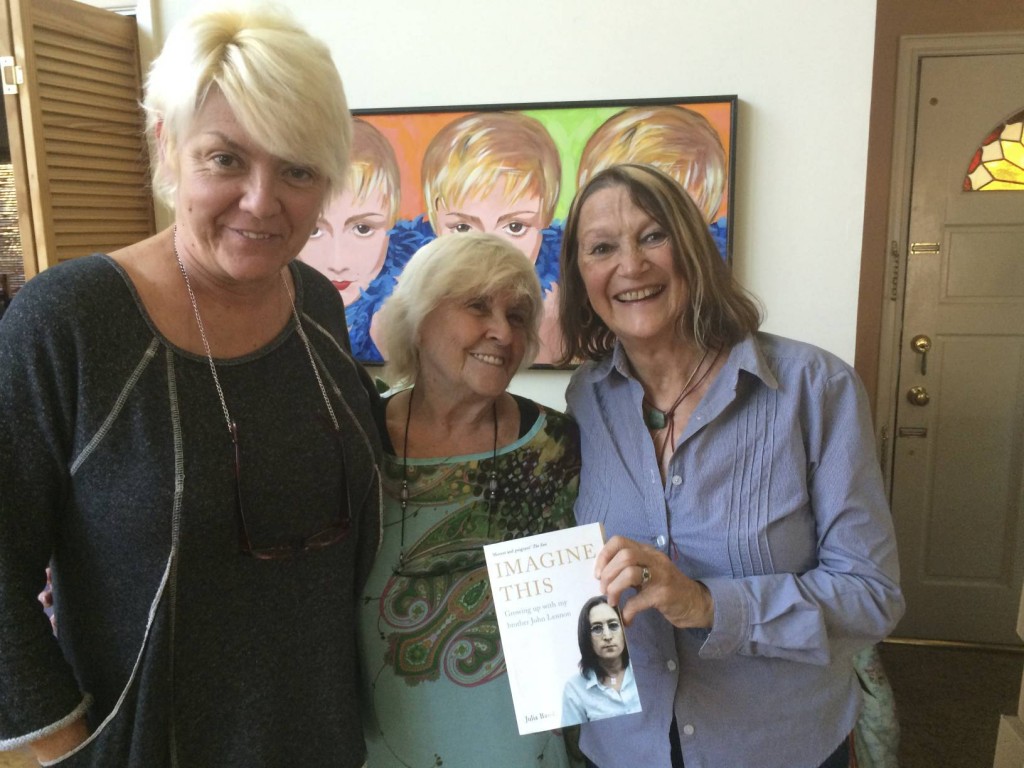 Ruth and Angie McCartney with Julia Baird