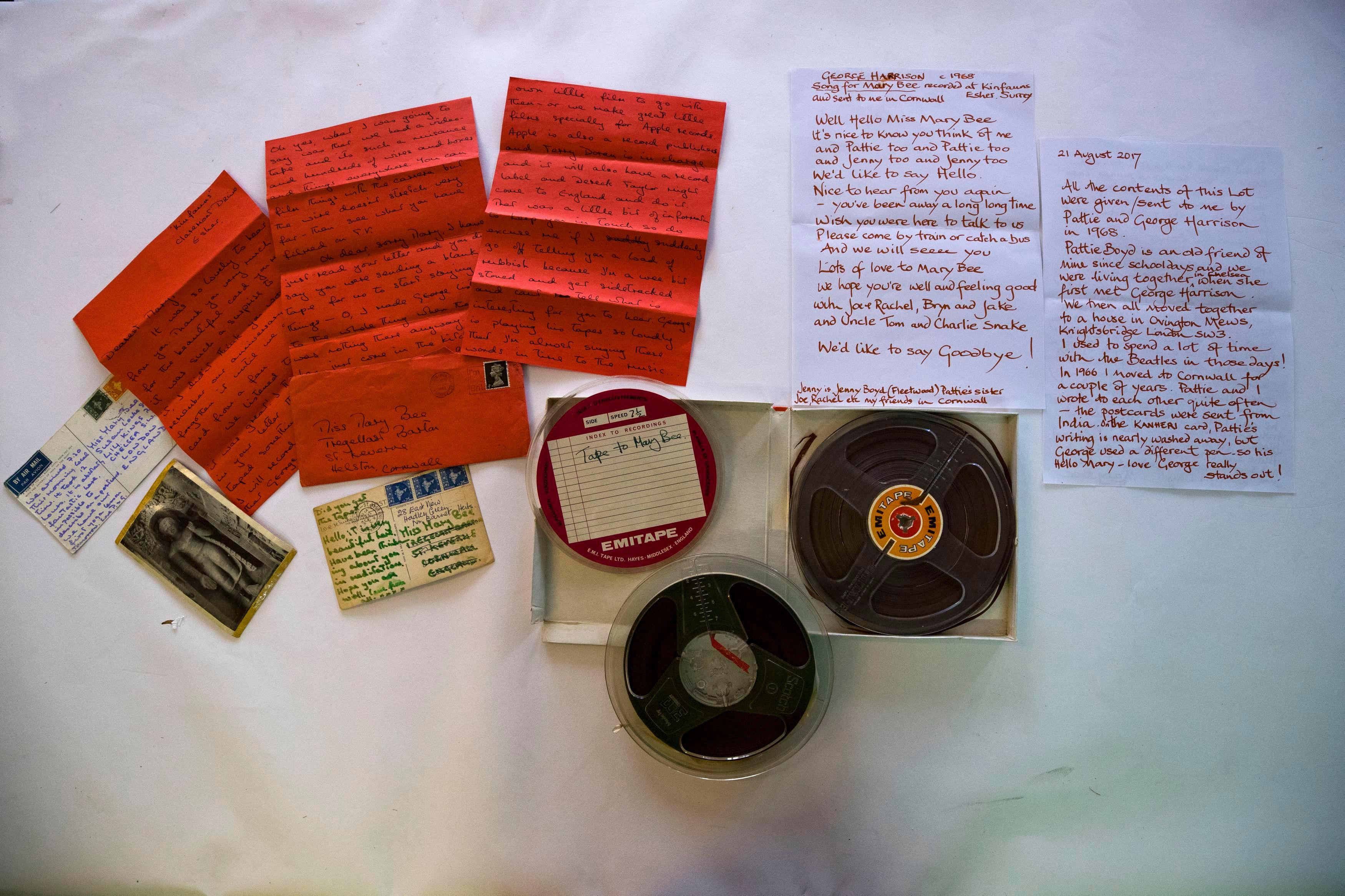  A reel to reel tape of a song by and letters from his former wife, Patty, to Mary Bee are to go under the hammer