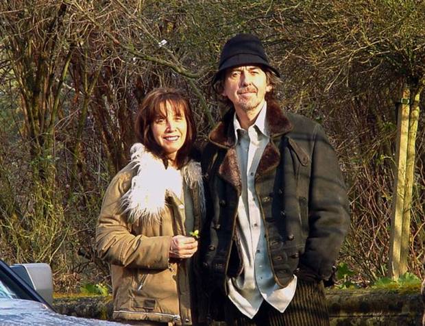 George and his wife Olivia in Ireland in 2001