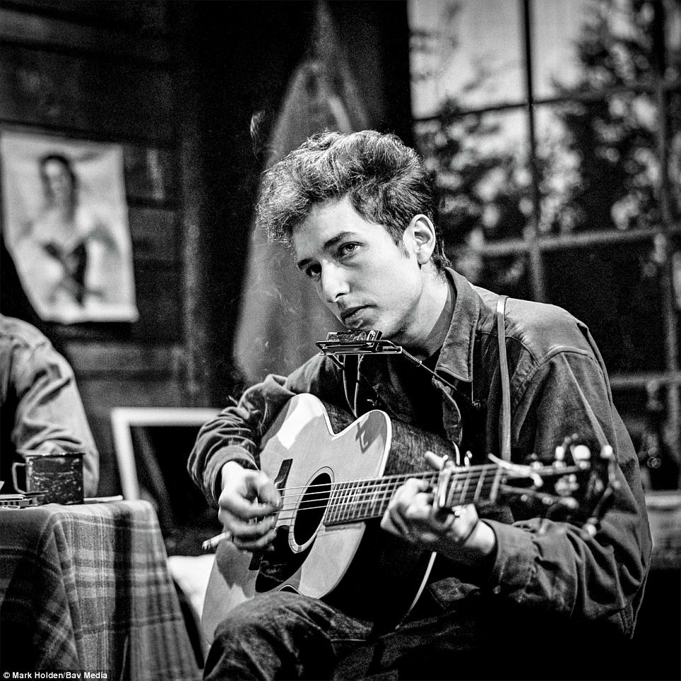 The pictures, which also feature Bob Dylan (above in 1964), Johnny Cash, Joan Baez and Jefferson Airplane, will be put on display in June