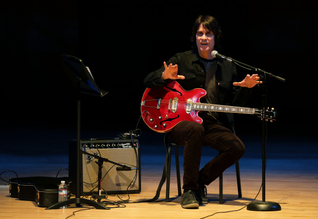 Guitarist Rusty Anderson, who has been lead guitarist for Paul McCartney since 2001, talks and performs during his clinic on guitar playing at Riverside City College’s Coil School of Arts Thursday, Feb. 22. Photo by Terry Pierson, The Press-Enterprise/SCNG