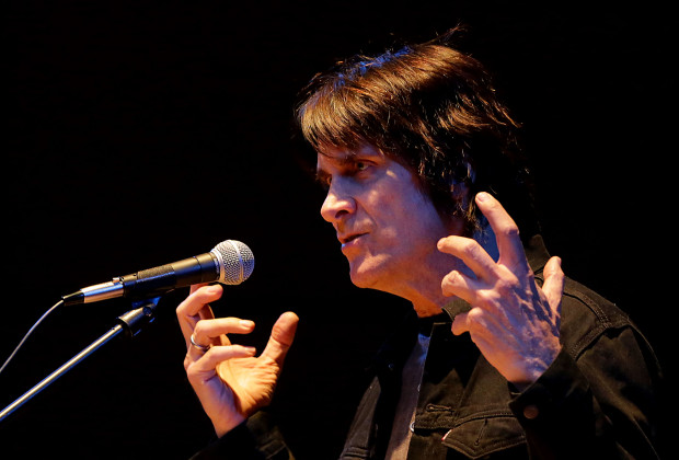 Guitarist Rusty Anderson, who has been lead guitarist for Paul McCartney since 2001, speaks before performing during his clinic on guitar playing at Riverside City College’s Coil School of Arts Thursday in Riverside, CA. February 22, 2018 (TERRY PIERSON,THE PRESS-ENTERPRISE/SCNG)