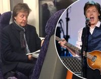 Sir Paul McCartney spotted on casual train ride | Daily Mail Online