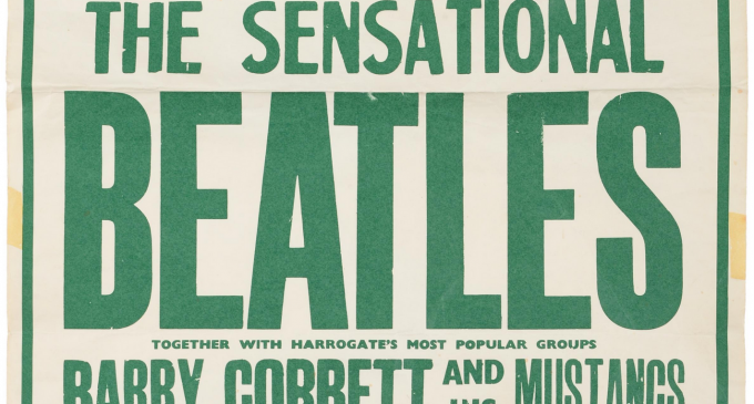 Rare poster advertising Beatles concert in Harrogate attracts huge interest at Tennants Auctioneers (From The Northern Echo)