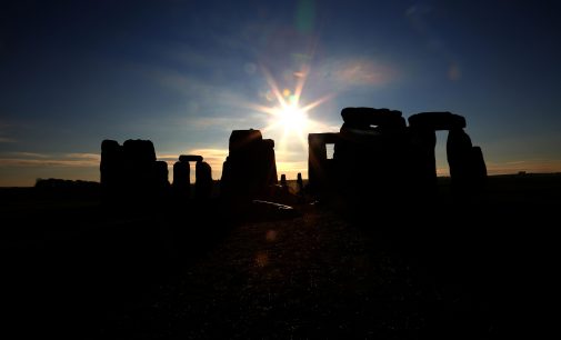 What are Druids and what do they do at Stonehenge on the winter solstice?