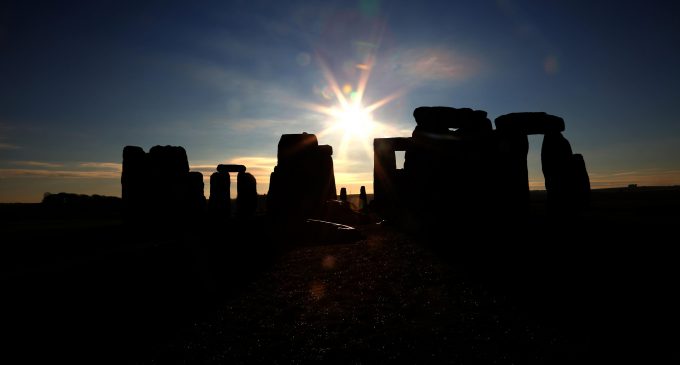 What are Druids and what do they do at Stonehenge on the winter solstice?