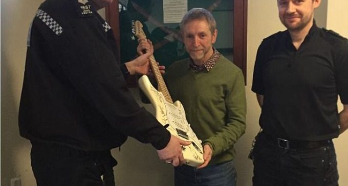 Man is reunited with his stolen £20k guitar | Daily Mail Online