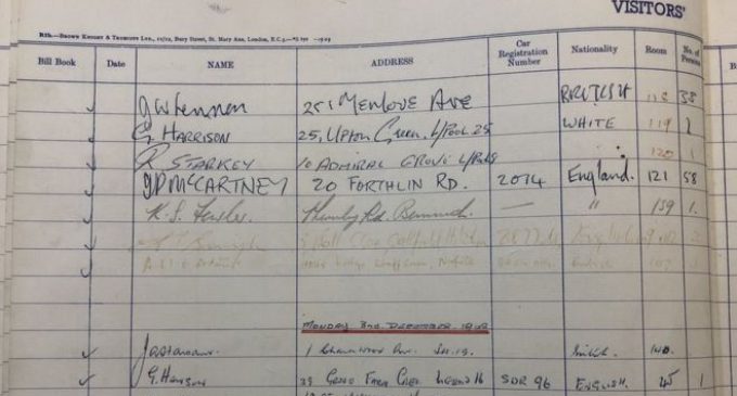 Beatles-signed Peterborough hotel register at auction – BBC News