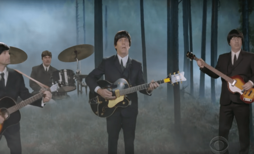John Oliver, Hugh Laurie, Michael Shannon, David Tennant Play The Beatles In Colbert Sketch [Watch]