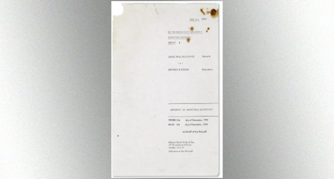 …And in the end: Legal document initiating The Beatles’ official breakup to be auctioned this week