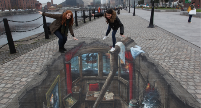 3D masterpiece featuring John Lennon, appears on Albert Dock to mark opening of Escape Hunt – The Guide Liverpool