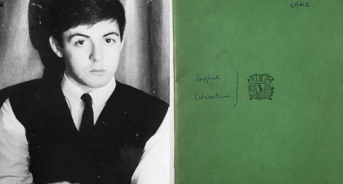 Paul McCartney’s School Notebook Sells for $62,000 at Auction | PEOPLE.com