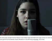 Cape Breton student sings beautiful Mi’kmaq rendition of the Beatles’ Blackbird: watch | CBC Radio