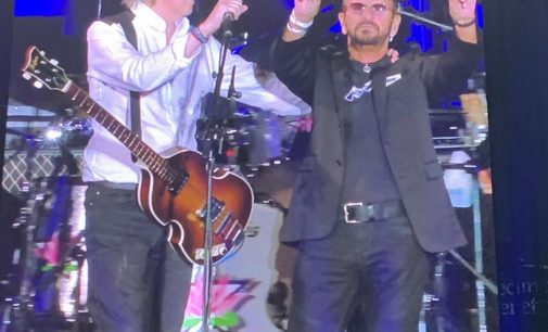 Paul McCartney and Ringo Starr reunite onstage to perform Beatles songs