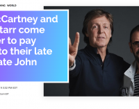 Paul McCartney and Ringo Starr come together to pay tribute to their late bandmate John Lennon