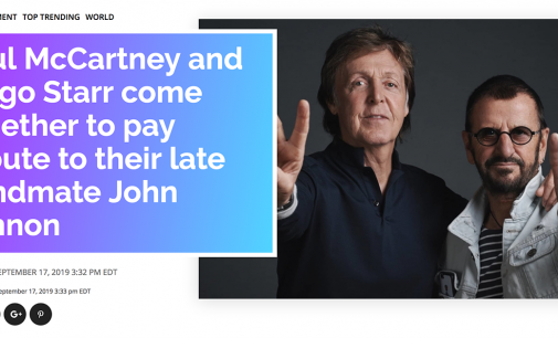 Paul McCartney and Ringo Starr come together to pay tribute to their late bandmate John Lennon