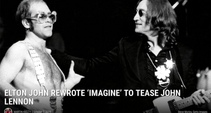 Elton John Rewrote ‘Imagine’ to Tease John Lennon