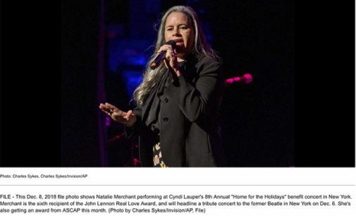 Imagine this: Natalie Merchant honored with Lennon award – The Register Citizen