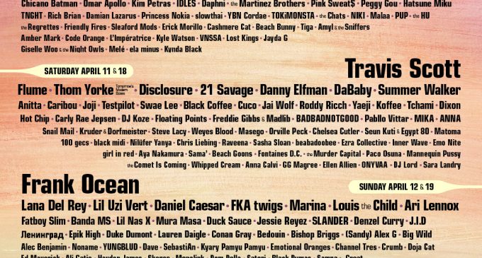 Coachella 2020 Lineup Includes Frank Ocean, Lana Del Rey, and More