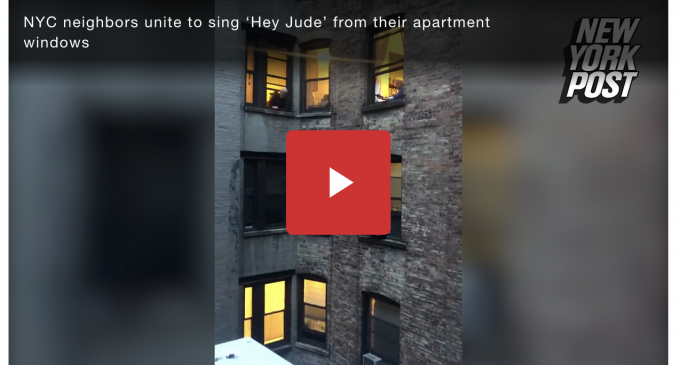 NYC neighbors sing ‘Hey Jude’ from apartment windows