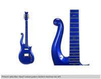 Prince’s blue ‘cloud’ custom guitar, Beatles lyric sheet sketched out by McCartney go up for auction