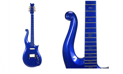 Prince’s blue ‘cloud’ custom guitar, Beatles lyric sheet sketched out by McCartney go up for auction