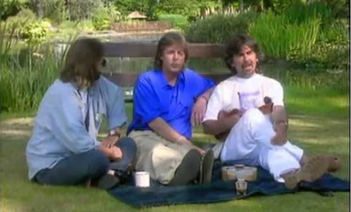 McCartney, Harrison, and Starr reunite The Beatles in 1994