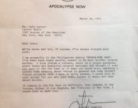 The letter Francis Ford Coppola sent to John Lennon