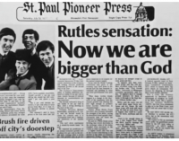Sunday Bulletin Board: If the Beatles were bigger than Jesus, which band was “bigger than God”? – Twin Cities
