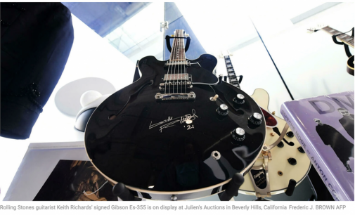 Keith Richards guitar — plus NFT — vies with Paul McCartney bass at auction