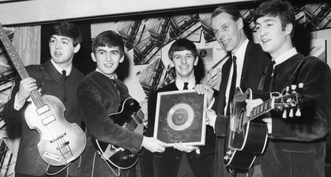Beatles producer George Martin recounts how he came to sign band in heartwarming video with granddaughter | Ents & Arts News | Sky News