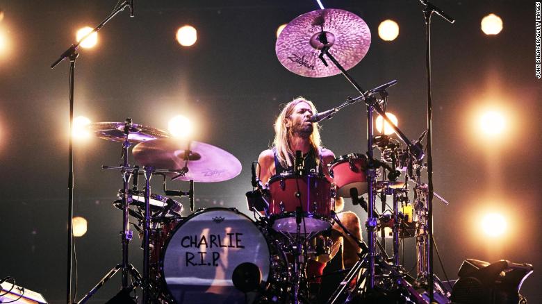 Taylor Hawkins performing during the 2021 MTV Video Music Awards in New York on September 12, 2021. 