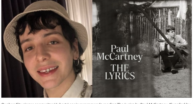 Polaris Music Prize finalist Hubert Lenoir thinks all music fans should read The Lyrics by Paul McCartney | CBC Books