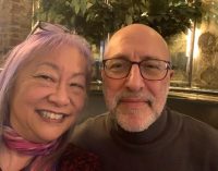 May Pang and Mark Lewisohn spotted at private event