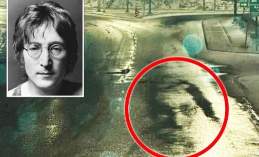 Incredible moment driver spots face of John Lennon in puddle | The US Sun