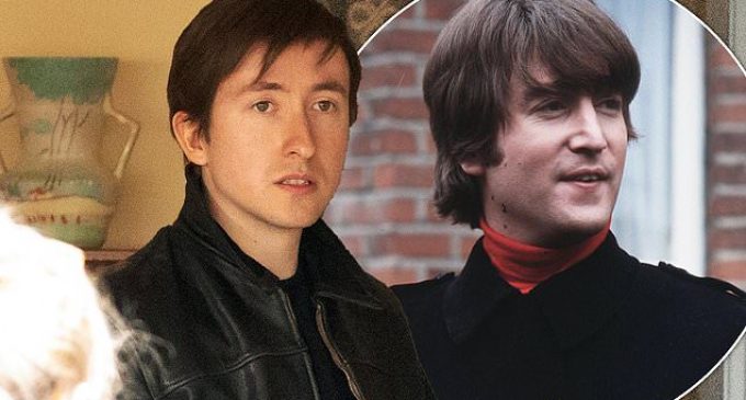 Jonah Lees looks the spitting imagine of John Lennon as he films the new Beatles biopic Midas Man | Daily Mail Online