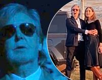 Sir Paul McCartney is lauded by fans as he watches Sir Elton John at Glastonbury | Daily Mail Online