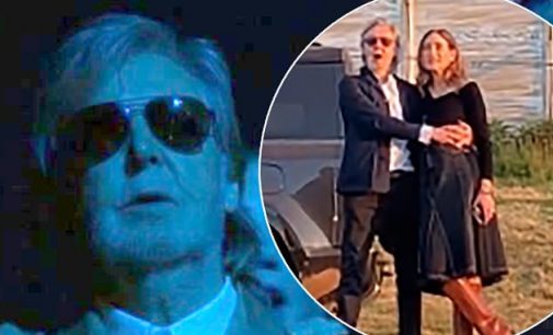 Sir Paul McCartney is lauded by fans as he watches Sir Elton John at Glastonbury | Daily Mail Online