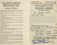 Paul McCartney’s old driving licence sells at auction in Woking