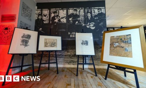 Unseen artworks by original Beatle go on display in Liverpool