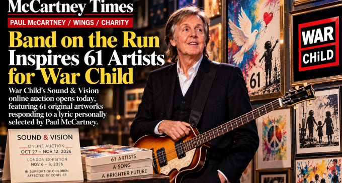 “Band on the Run” Inspires 61 Artists for War Child
