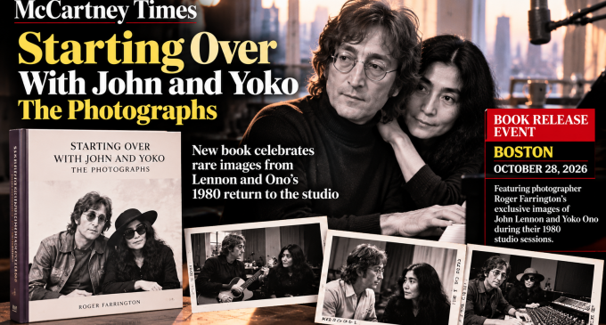 Boston: the book-release celebration for Starting Over With John and Yoko: The Photographs