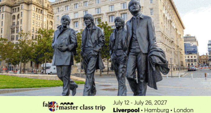 Fab Four Master Class Trip 2027 – ON SALE NOW!